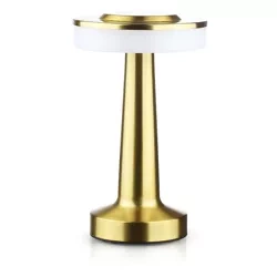 Bezprzewodowa lampka stołowa | Dotykowa lampka nocna z regulowaną barwą światła | Lampka USB | HJA14-GOLD