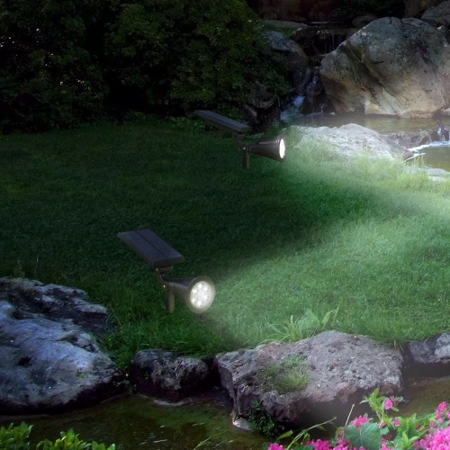 Ogrodowa lampa solarna LED wbijana | Reflektor SPOT | 250lm, 2200mAh, 4 LED | YNG-4LED