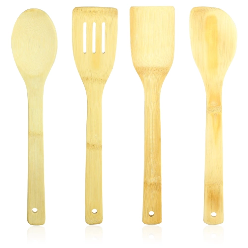 Przybory kuchenne bambusowe z podstawką | BRS-5in1-BAMBOO