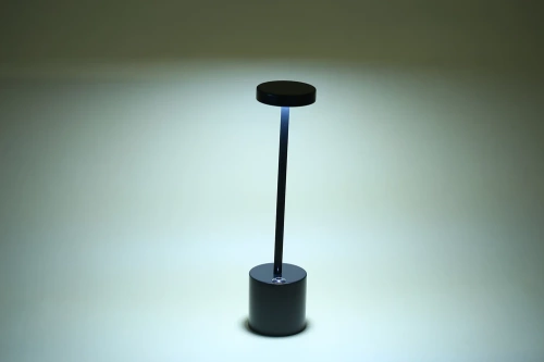 34 cm Lampa stołowa z wbudowanym akumulatorem | Lampa nocna z trzema barwami świecenia | Nastrojowa lampka do hotelu, restauracji | HJA28-SILVER-2