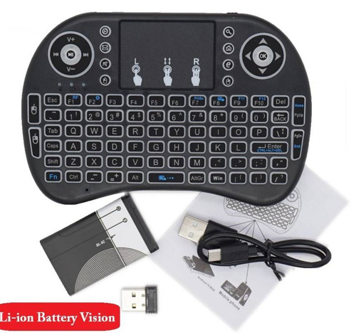 Podświetlania klawiatura bezprzewodowa z Touchpad | i8