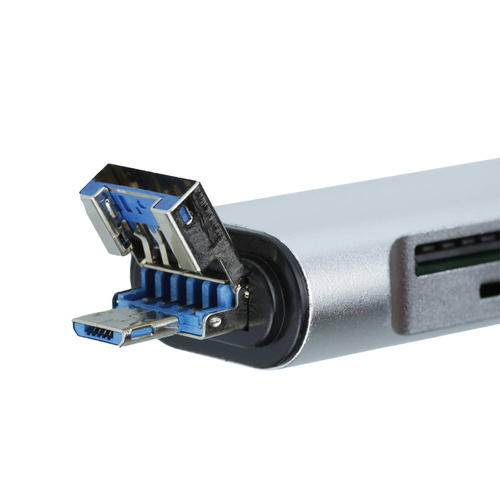 Czytnik kart pamięci SD, microSD | USB, micro USB, USB typ C | USB OTG | CR-004