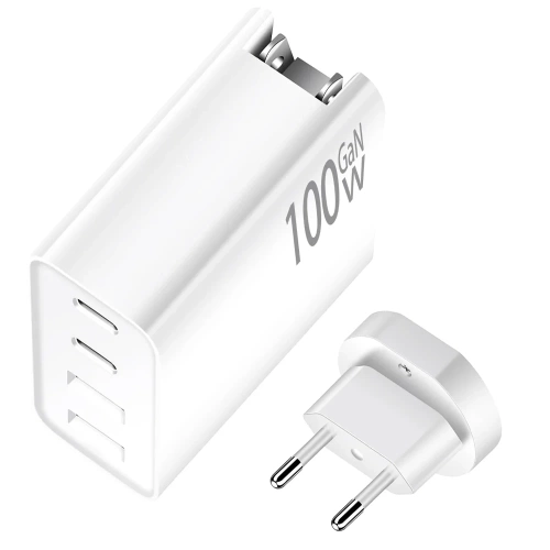 GAN | Ładowarka sieciowa 100W z portami USB 3.0 i USB-C