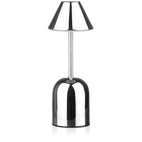 Bezprzewodowa lampka nocna z wbudowanym akumulatorem  2000 mAh | Nowoczesna lampka stołowa  z regulacją mocy oraz barwy świecenia | YG-D020-Silver