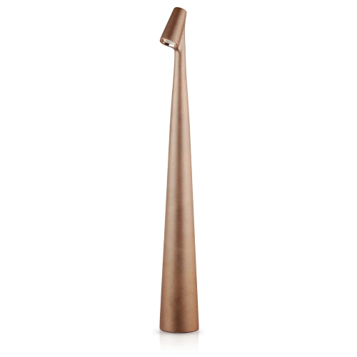 Lampa stołowa 43cm | Bezprzewodowa lampka nocna z wbudowanym akumulatorem | Lampka z dotykowym sterowaniem | HMS-455-BROWN