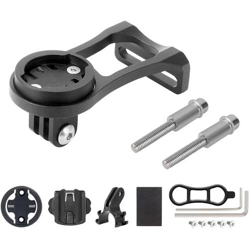 Uchwyt na mostek do komputera rowerowego i GoPro | Aluminiowy uchwyt kompatybilny z Garmin, Bryton | MBZJ-042