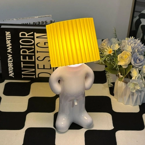 Zabawna lampka nocna Nieśmiały Chłopiec |  Nowoczesna lampka LED USB z ciepłym światłem | YG-S295