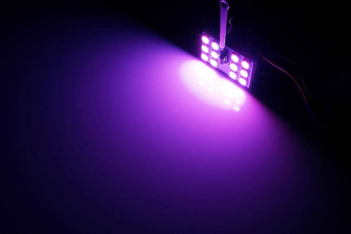 Zestaw paneli LED RGB | 2 panele LED 12 SMD 5050 RGB | Pilot do zdalnego sterowania kolorami | Adaptery C5W i W5W