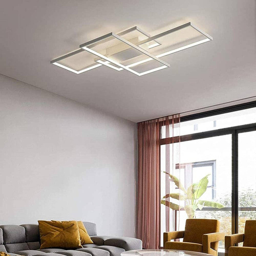 Nowoczesna wieloczęściowa lampa wisząca | Plafon LED | Biała | XL-016-50W-W
