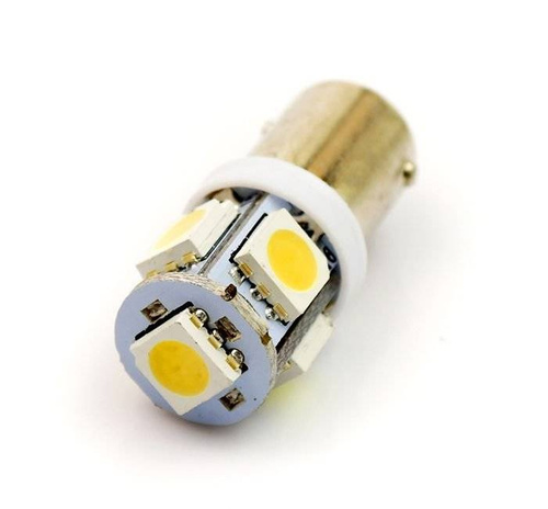 WW Żarówka samochodowa LED BA9S 5 SMD 5050 Biała ciepła