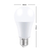 Żarówka LED RGB 16 kolorów | Gwint E27 | Kula | Pilot IR | A60-RGB-9W