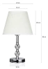 Stojąca lampka nocna 38cm, nowoczesna, glamour, gwint E27 | TB-D531