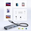 Rozdzielacz USB-C na 3x USB + kart SD + TF | adapter, rozgałęźnik typ C 5w1 | HUB