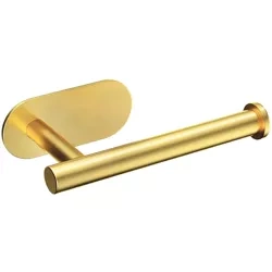 Złoty uchwyt do papieru | Samoprzylepny wieszak na papier toaletowy | JZU-304-GOLD