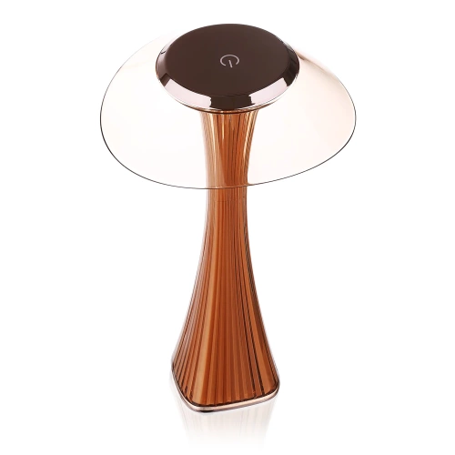 Nowoczesna lampka stołowa | Lampka nocna z wybudowanym akumulatorem | Lampka stołowa LED | MGD-151-Brown