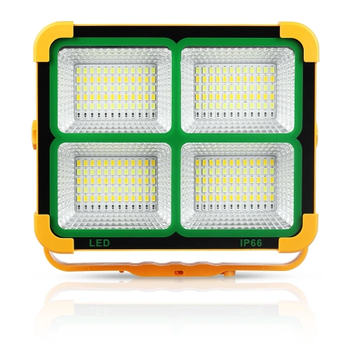 Lampa robocza solarna | Funkcja powerbanku | LED | TGD-100W-YELLOW