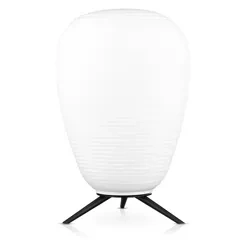 Lampa stołowa ze szklanym kloszem | Nowoczesna lampka nocna | Lampion na metalowej podstawie | CSD-C2440-W