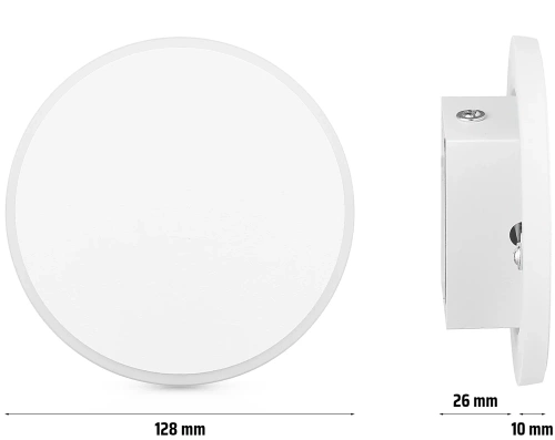 Kinkiet LED | Lampa ścienna ⌀13 cm | Nowoczesna okrągła lampa | BD20-13CM-W