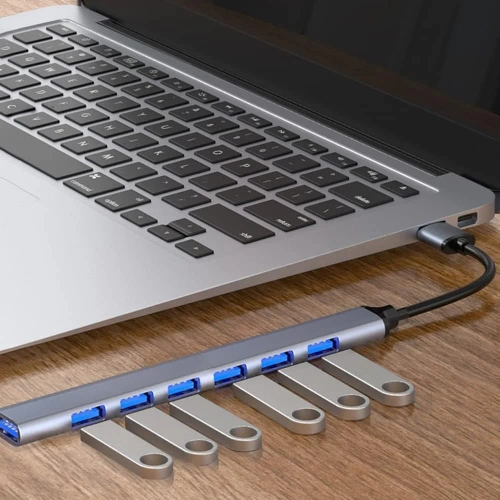 Rozdzielacz USB na 7x USB-A | adapter, rozgałęźnik 7w1 | HUB