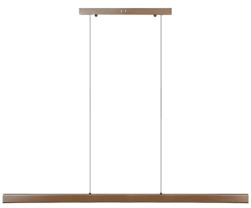 Nowoczesna prostokątna lampa wisząca | sterowanie pilotem | LED | brązowa | SX41-120CM-48W-BR