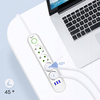 Listwa sieciowa 3 m | 4 gniazda + 3x USB | biała | LH-F04U
