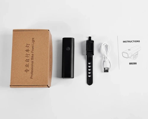 Reflektor rowerowy LED 400 lm USB-C | Wodoodporna lampka na rower z trybem SOS | Mocna lampka z wbudowanym akumulatorem | XJLQD