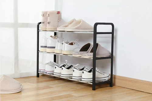 Półka na buty | Szafka na buty | 3 poziomowy ogranizer na obuwie | Regał na buty | | MLS-646-BLACK