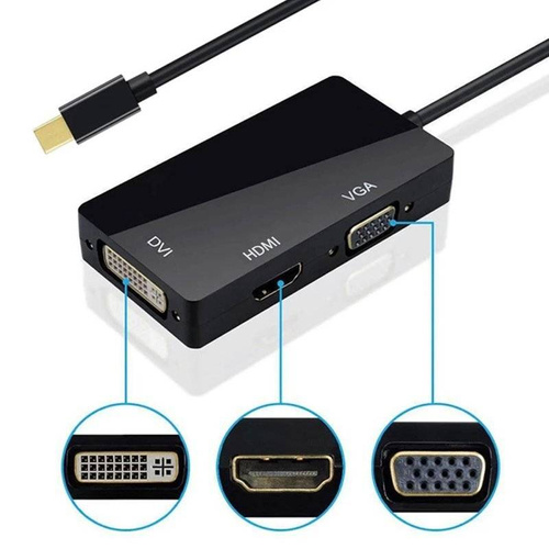 Adapter Mini DisplayPort (Thunderbolt) do HDMI | DVI | VGA | HVD-20CM