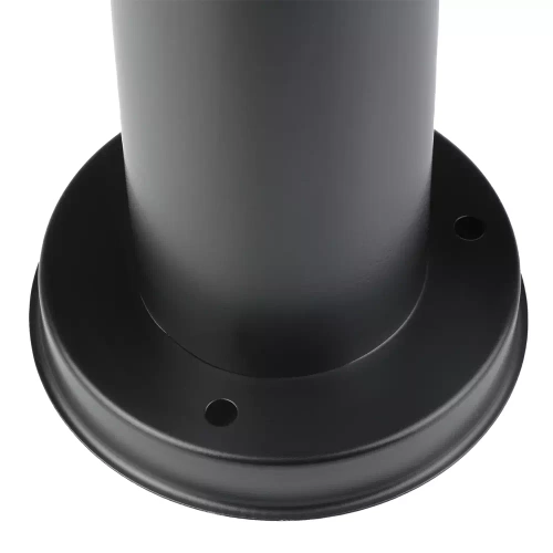 Lampa ogrodowa stojąca, słupek okrągły na żarówkę E27 | Zasilanie 230V, stal nierdzewna | Czarny mat, 45cm | LLR-45CM