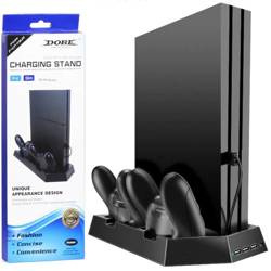 Podstawka chłodząca do PS4 / Slim / Pro | Stacja dokująca z HUB 3 USB | HB-P06-3in1-B