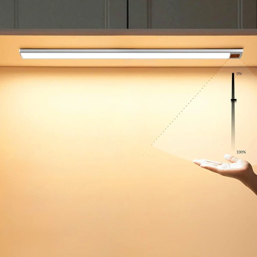 Lampka meblowa z czujnikiem ruchu | Bezprzewodowa lampka nocna z sensorem | Lampka LED podszafkowa 20 cm | HSL-S20CM-BLACK