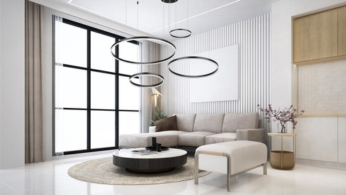 Wieloczęściowa Nowoczesna lampa wisząca | LED | Czarna | RLK-C04-157W-B
