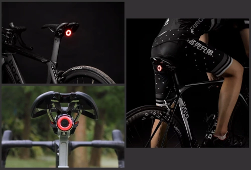 Inteligentna tylna lampka rowerowa | Oświetlenie LED z czujnikiem hamowania  |  Wodoodporna tylna lampka rowerowa LED IP65 z funkcją hamowania i ładowaniem USB | BK-L117