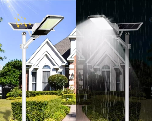 Uliczna latarnia, lampa solarna LED 2000W | 20Ah, IP65, 628 LED SMD5730 | duży panel słoneczny 6V/25W | Pilot | LDT-B628