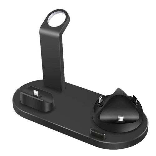 Stacja dokująca do Apple iPhone Airpods Watch | Ładowarka bezprzewodowa 15W | 3 wtyczki - USB-C / Lightning / Micro USB | WD-03