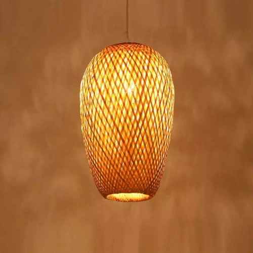 Ręcznie robiona lampa bambusowa wisząca | BOHO | Chiński żyrandol