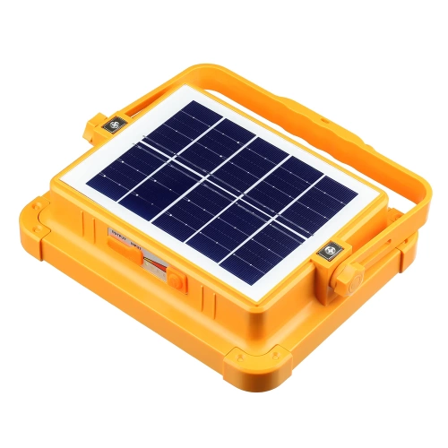 Lampa robocza solarna | Funkcja powerbanku | LED | TGD-100W-YELLOW