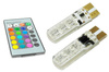 Blister LED W5W T10 RGB ze sterownikiem do zmiany koloru