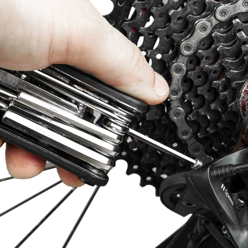 Multitool rowerowy - imbusy, ampule, nasadki | Narzędzia 16w1 | Zestaw kluczy | MFT-16in1