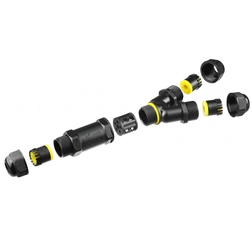 Hermetyczna mufa kablowa IP68 | Wodoodporne złącze Y 5-pin 450V 32A do kabli 4–14 mm | M685-YB