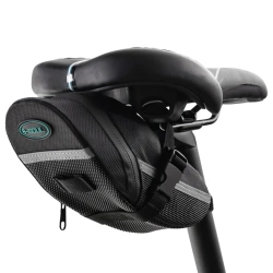 Wodoodporna torba rowerowa z wytrzymałego materiału 600D | Lekka, aerodynamiczna sakwa podsiodłowa z odblasakami |  600DCWBW-208