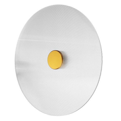 Okrągły kinkiet ⌀35 cm | Nowoczesny kinkiet z ryflowanym kloszem | WLB-D350