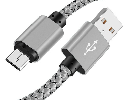 Micro USB 1M | Nylonowy kabel do telefonu Quick Charge 3.0 2A | C06