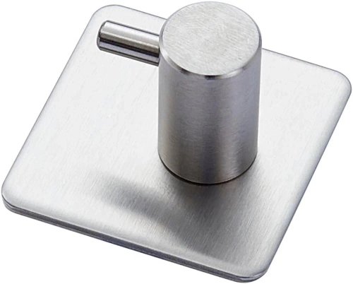 Srebrny haczyk na ubrania, ściereczki, ręczniki | Samoprzylepny uchwyt na akcesoria kuchenne | BXG-4PCS-SILVER