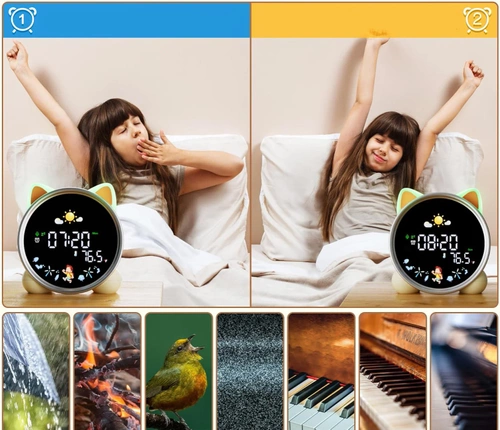 Budzik z lampką LED | Zegarek z timerem | SG-7-W