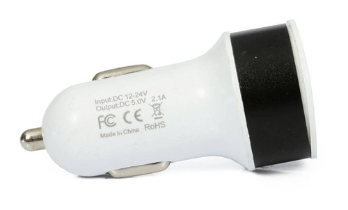 Ładowarka samochodowa 2x USB 2.1A | 5 kolorów