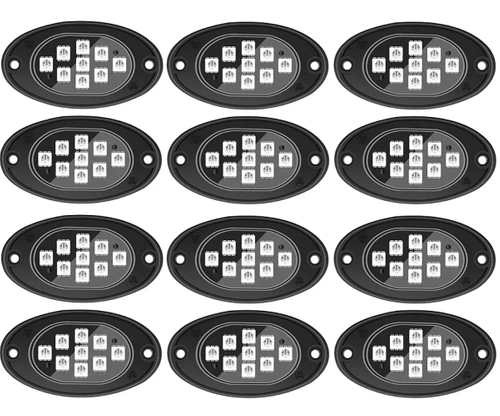 Lampki pod samochód | RGB LED | Oświetlenie podwozia12 sztuk
