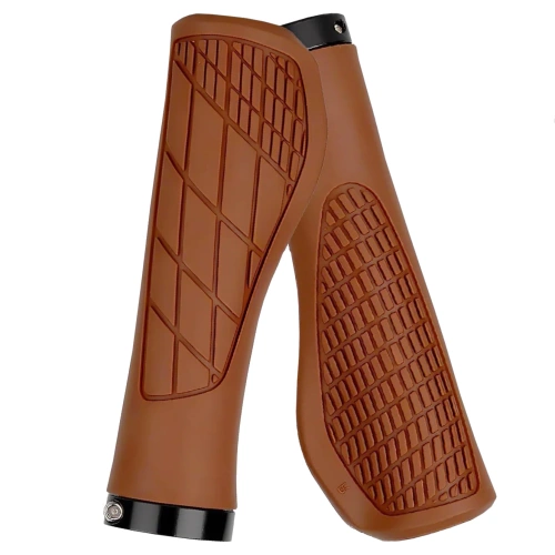 Ergonomiczne chwyty rowerowe 22.2 mm | Antypoślizgowe, amortyzujące, wygodne gripy na kierownicę | FD187-BR