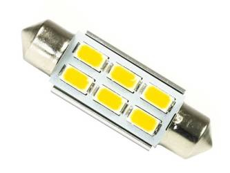 WW Żarówka samochodowa LED C5W 6 SMD 5630 CAN BUS Biała ciepła