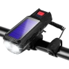 Solarna lampka rowerowa z klaksonem 130 dB | Oświetlenie LED 400 lm | Wodoodporna lampka rowerowa |  QX-LY-17-2 